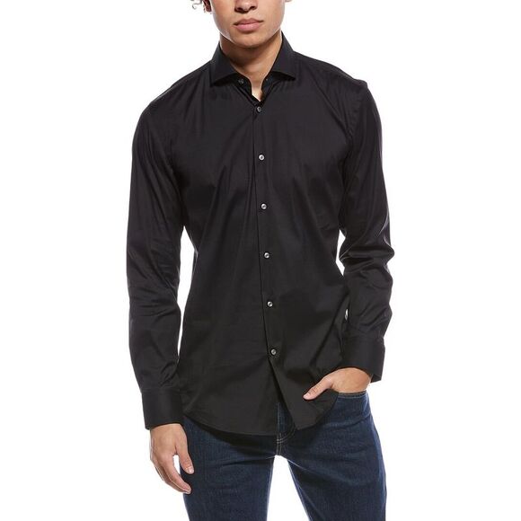 Hugo Boss Other - Hugo Boss Mens Hank Spread Slim Fit Dress Shirt, Black